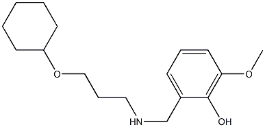 2-({[3-(cyclohexyloxy)propyl]amino}methyl)-6-methoxyphenol 구조식 이미지