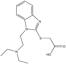 2-({1-[2-(diethylamino)ethyl]-1H-1,3-benzodiazol-2-yl}sulfanyl)acetic acid Structure