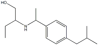 2-({1-[4-(2-methylpropyl)phenyl]ethyl}amino)butan-1-ol 구조식 이미지