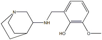 2-({1-azabicyclo[2.2.2]octan-3-ylamino}methyl)-6-methoxyphenol 구조식 이미지