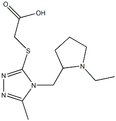 2-({4-[(1-ethylpyrrolidin-2-yl)methyl]-5-methyl-4H-1,2,4-triazol-3-yl}sulfanyl)acetic acid Structure