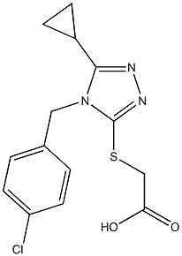 2-({4-[(4-chlorophenyl)methyl]-5-cyclopropyl-4H-1,2,4-triazol-3-yl}sulfanyl)acetic acid Structure