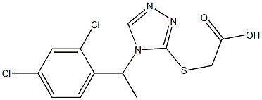 2-({4-[1-(2,4-dichlorophenyl)ethyl]-4H-1,2,4-triazol-3-yl}sulfanyl)acetic acid 구조식 이미지