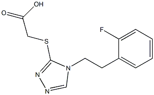 2-({4-[2-(2-fluorophenyl)ethyl]-4H-1,2,4-triazol-3-yl}sulfanyl)acetic acid Structure