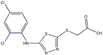 2-({5-[(2,4-dichlorophenyl)amino]-1,3,4-thiadiazol-2-yl}sulfanyl)acetic acid 구조식 이미지