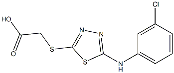 2-({5-[(3-chlorophenyl)amino]-1,3,4-thiadiazol-2-yl}sulfanyl)acetic acid Structure