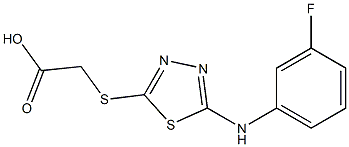 2-({5-[(3-fluorophenyl)amino]-1,3,4-thiadiazol-2-yl}sulfanyl)acetic acid Structure