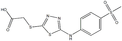 2-({5-[(4-methanesulfonylphenyl)amino]-1,3,4-thiadiazol-2-yl}sulfanyl)acetic acid 구조식 이미지