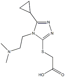 2-({5-cyclopropyl-4-[2-(dimethylamino)ethyl]-4H-1,2,4-triazol-3-yl}sulfanyl)acetic acid Structure