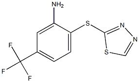 2-(1,3,4-thiadiazol-2-ylsulfanyl)-5-(trifluoromethyl)aniline 구조식 이미지