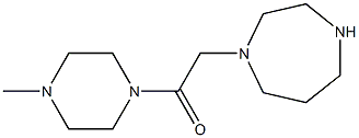 2-(1,4-diazepan-1-yl)-1-(4-methylpiperazin-1-yl)ethan-1-one 구조식 이미지