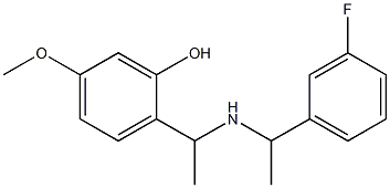 2-(1-{[1-(3-fluorophenyl)ethyl]amino}ethyl)-5-methoxyphenol 구조식 이미지