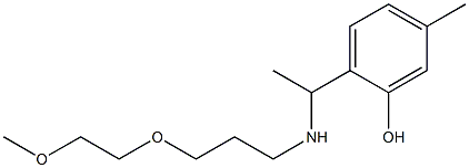 2-(1-{[3-(2-methoxyethoxy)propyl]amino}ethyl)-5-methylphenol Structure