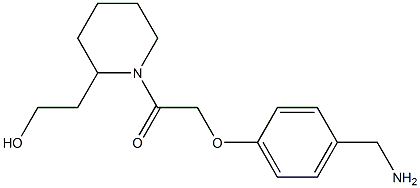 2-(1-{[4-(aminomethyl)phenoxy]acetyl}piperidin-2-yl)ethanol Structure