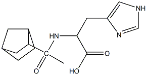 2-(1-{bicyclo[2.2.1]heptan-2-yl}acetamido)-3-(1H-imidazol-4-yl)propanoic acid 구조식 이미지