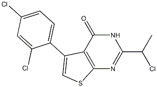 2-(1-chloroethyl)-5-(2,4-dichlorophenyl)-3H,4H-thieno[2,3-d]pyrimidin-4-one Structure