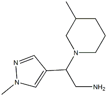 2-(1-methyl-1H-pyrazol-4-yl)-2-(3-methylpiperidin-1-yl)ethan-1-amine Structure