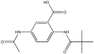 2-(2,2-dimethylpropanamido)-5-acetamidobenzoic acid 구조식 이미지