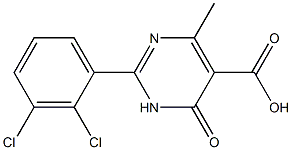 2-(2,3-dichlorophenyl)-4-methyl-6-oxo-1,6-dihydropyrimidine-5-carboxylic acid 구조식 이미지