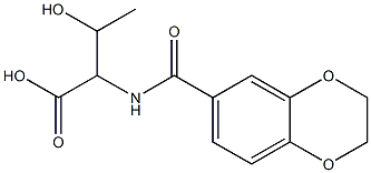 2-(2,3-dihydro-1,4-benzodioxin-6-ylformamido)-3-hydroxybutanoic acid 구조식 이미지