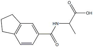 2-(2,3-dihydro-1H-inden-5-ylformamido)propanoic acid Structure