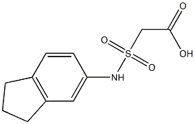 2-(2,3-dihydro-1H-inden-5-ylsulfamoyl)acetic acid 구조식 이미지