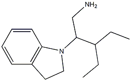 2-(2,3-dihydro-1H-indol-1-yl)-3-ethylpentan-1-amine Structure