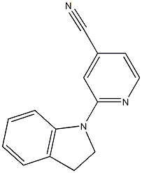 2-(2,3-dihydro-1H-indol-1-yl)isonicotinonitrile Structure