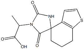 2-(2',5'-dioxo-6,7-dihydro-1'H,5H-spiro[1-benzothiophene-4,4'-imidazolidin]-1'-yl)propanoic acid Structure