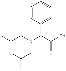 2-(2,6-dimethylmorpholin-4-yl)-2-phenylacetic acid Structure