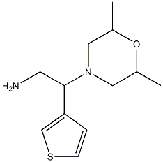2-(2,6-dimethylmorpholin-4-yl)-2-thien-3-ylethanamine 구조식 이미지