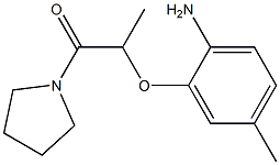 2-(2-amino-5-methylphenoxy)-1-(pyrrolidin-1-yl)propan-1-one Structure