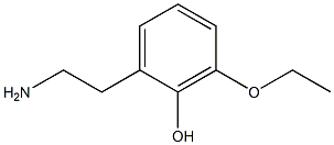 2-(2-aminoethyl)-6-ethoxyphenol 구조식 이미지