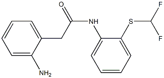 2-(2-aminophenyl)-N-{2-[(difluoromethyl)sulfanyl]phenyl}acetamide 구조식 이미지