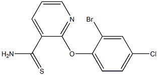 2-(2-bromo-4-chlorophenoxy)pyridine-3-carbothioamide 구조식 이미지