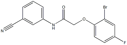 2-(2-bromo-4-fluorophenoxy)-N-(3-cyanophenyl)acetamide 구조식 이미지