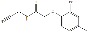 2-(2-bromo-4-methylphenoxy)-N-(cyanomethyl)acetamide Structure