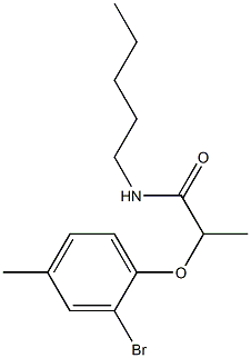 2-(2-bromo-4-methylphenoxy)-N-pentylpropanamide Structure