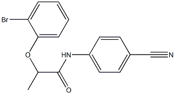 2-(2-bromophenoxy)-N-(4-cyanophenyl)propanamide 구조식 이미지