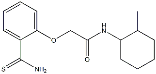 2-(2-carbamothioylphenoxy)-N-(2-methylcyclohexyl)acetamide Structure