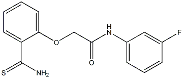 2-(2-carbamothioylphenoxy)-N-(3-fluorophenyl)acetamide 구조식 이미지
