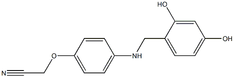 2-(4-{[(2,4-dihydroxyphenyl)methyl]amino}phenoxy)acetonitrile Structure