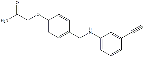 2-(4-{[(3-ethynylphenyl)amino]methyl}phenoxy)acetamide 구조식 이미지