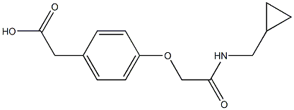 2-(4-{[(cyclopropylmethyl)carbamoyl]methoxy}phenyl)acetic acid 구조식 이미지