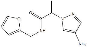 2-(4-amino-1H-pyrazol-1-yl)-N-(furan-2-ylmethyl)propanamide 구조식 이미지