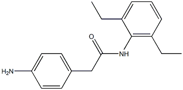 2-(4-aminophenyl)-N-(2,6-diethylphenyl)acetamide 구조식 이미지