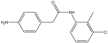 2-(4-aminophenyl)-N-(3-chloro-2-methylphenyl)acetamide Structure