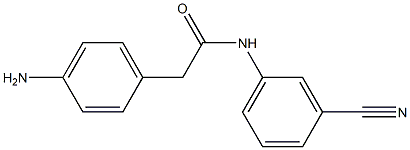 2-(4-aminophenyl)-N-(3-cyanophenyl)acetamide 구조식 이미지