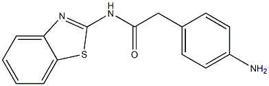 2-(4-aminophenyl)-N-1,3-benzothiazol-2-ylacetamide 구조식 이미지