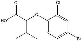 2-(4-bromo-2-chlorophenoxy)-3-methylbutanoic acid 구조식 이미지